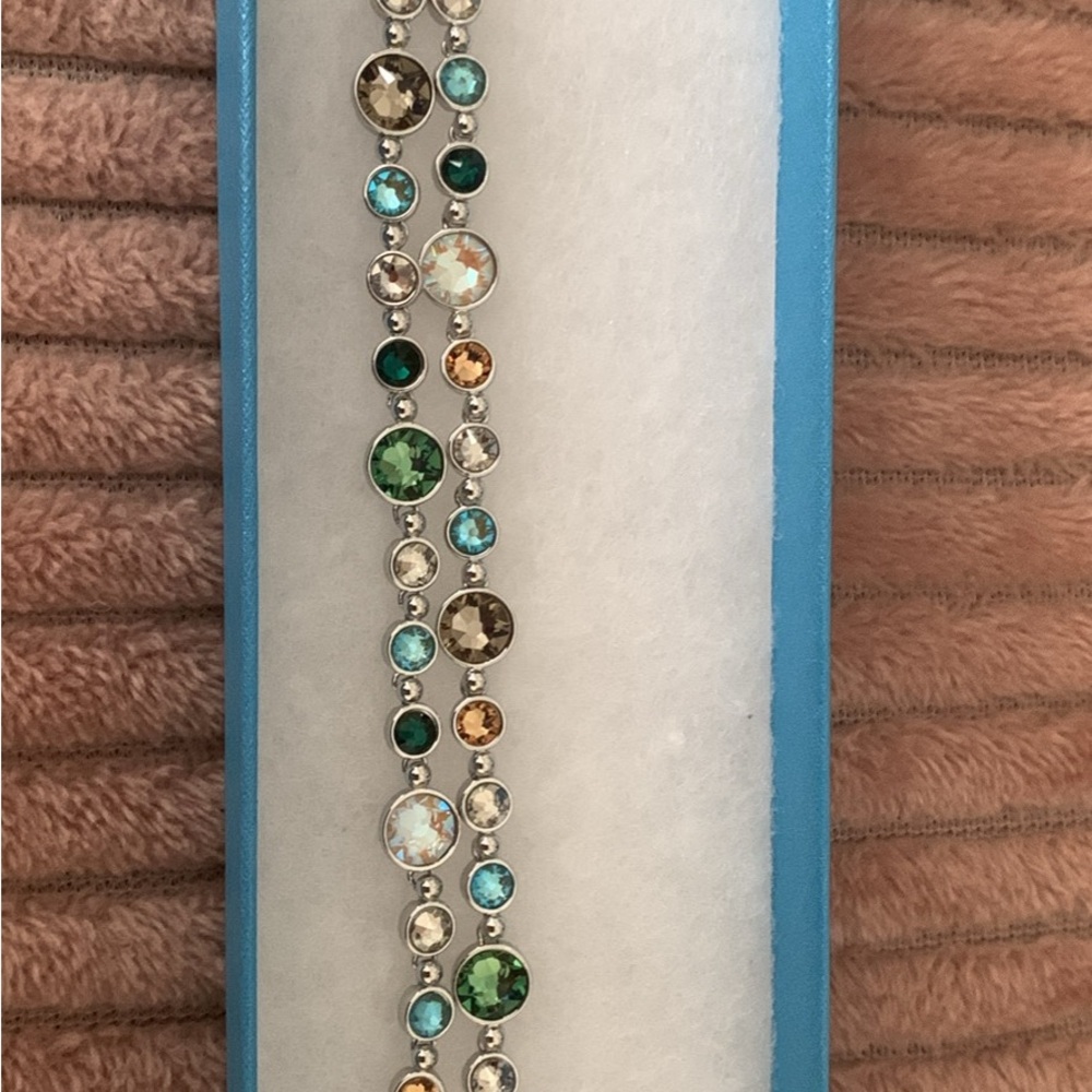 Touchstone Crystal Multicolor Crystal Bracelet - Green, Blue, Amber, Clear EARTH - Picture 2 of 3